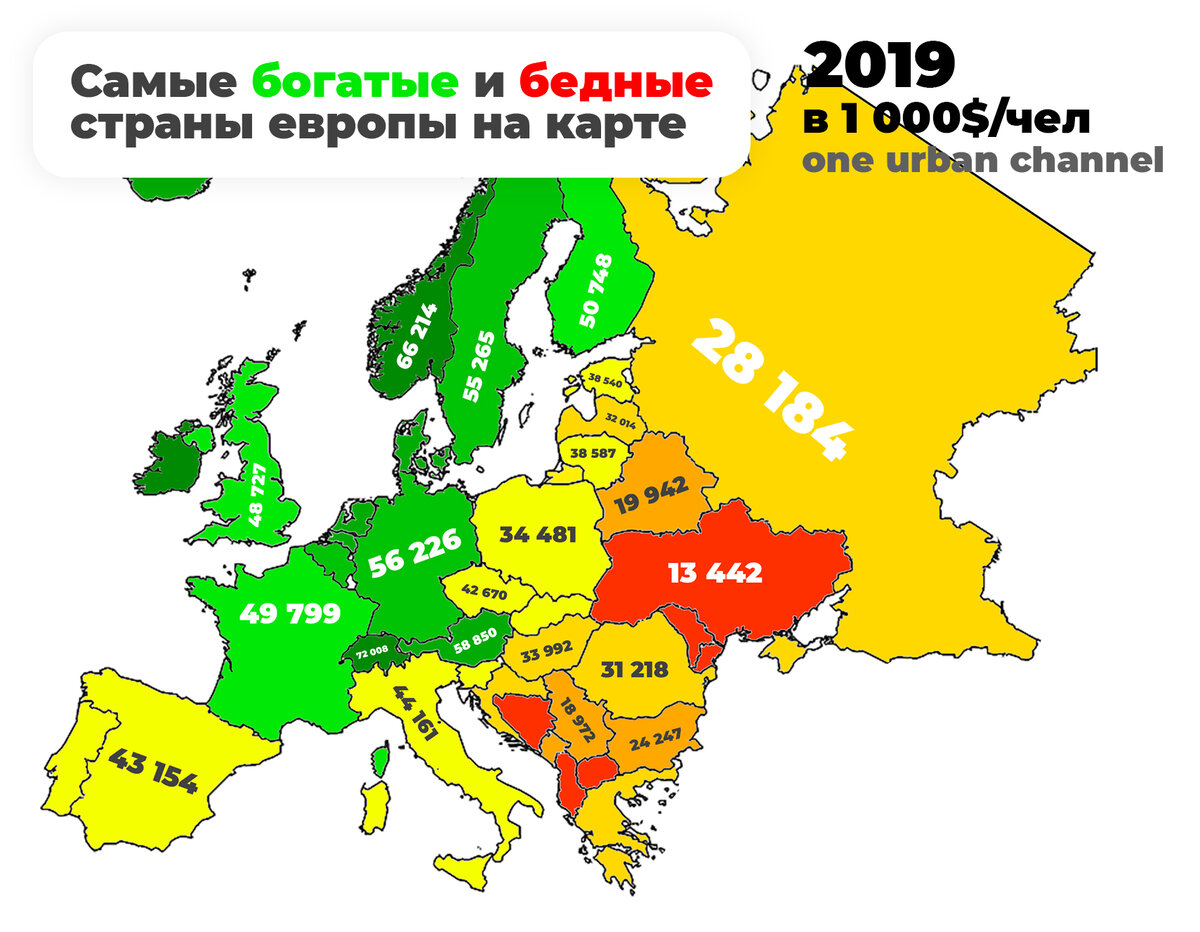 Самая богатая страна в европе