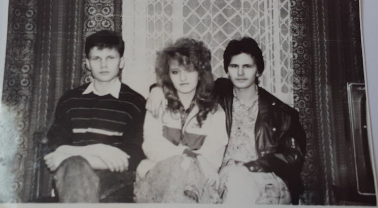 Друзья, зима 1989 г. Фото: автора.