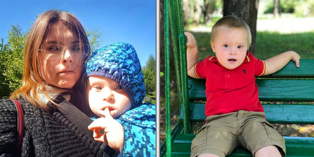 Вова до (слева) и после детдома.