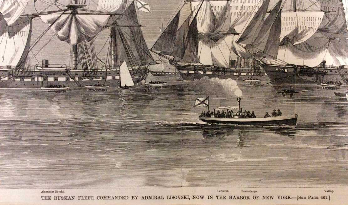 Русские корабли в Америке. Фотография взята из открытого источника.