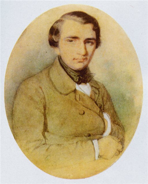 Иван Тургенев в молодости. Рисунок К. А. Горбунова, 1838. Изображение  из открытого доступа с сайта Википедия 