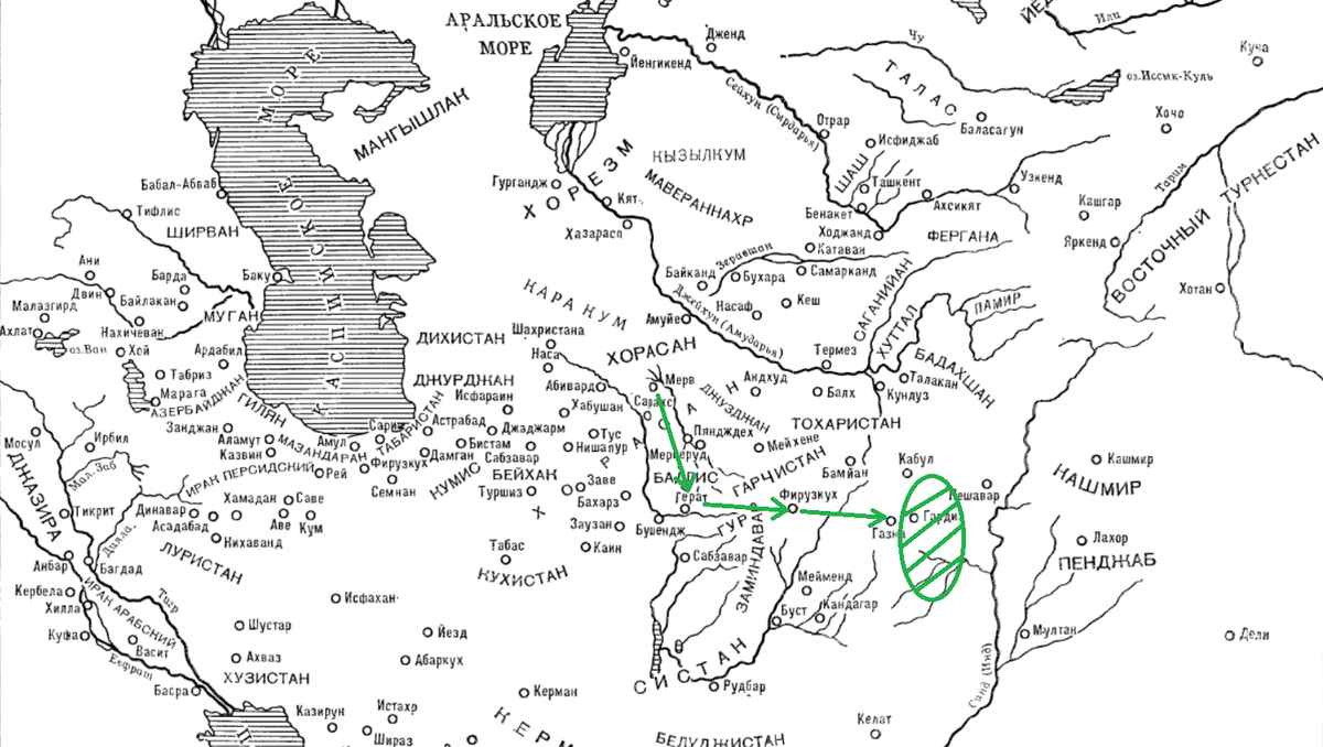 Уход мусульманских войск из Хорасана. Формирование базы сопротивления в Газни 