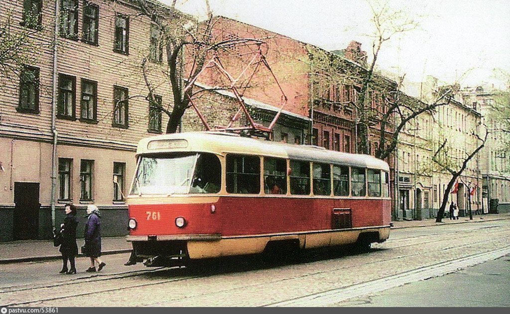 1970 г., Лесная ул., Tatra T3SU, фото: https://pastvu.com/p/53861