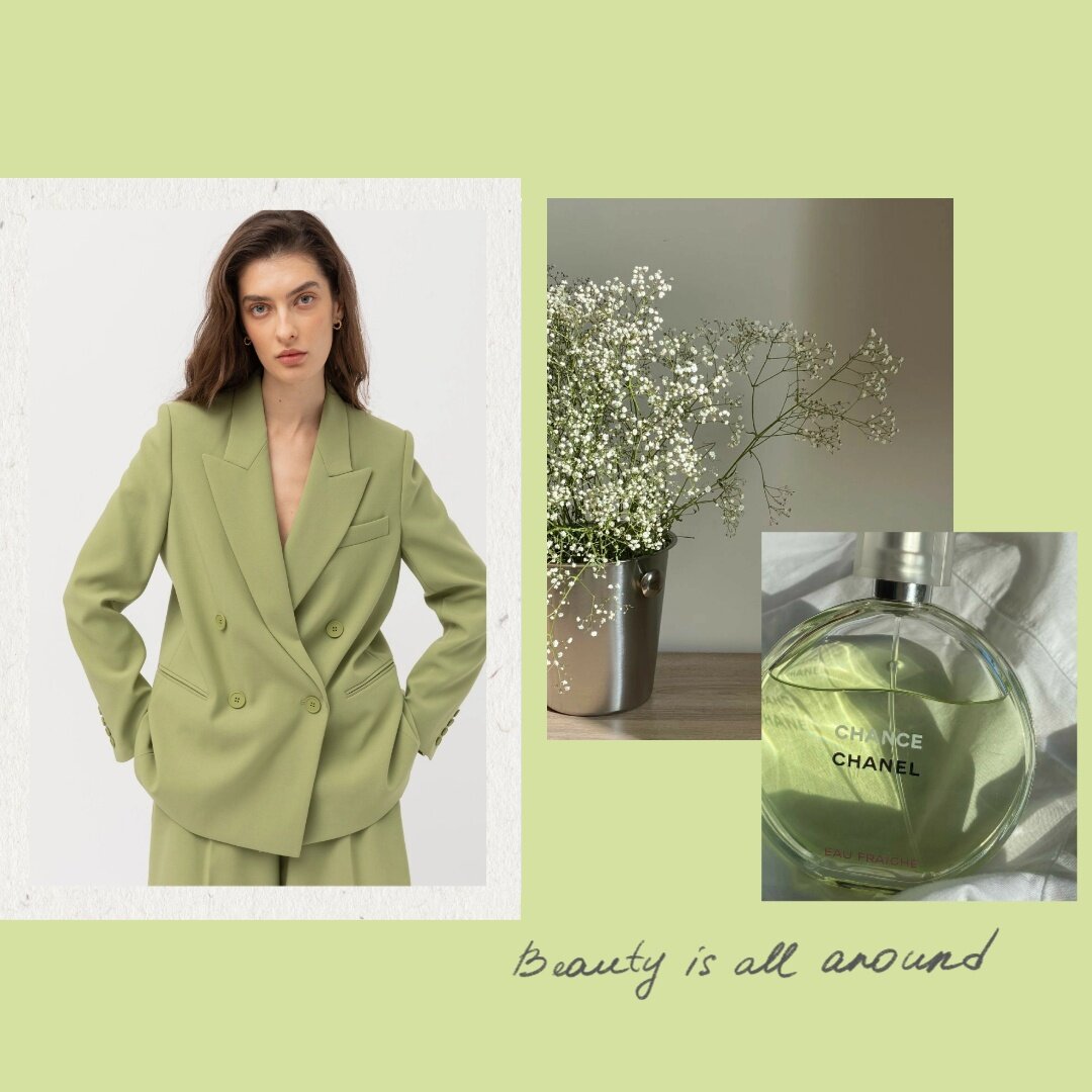 Нравится такой травяной цвет, ассоциация с весной.