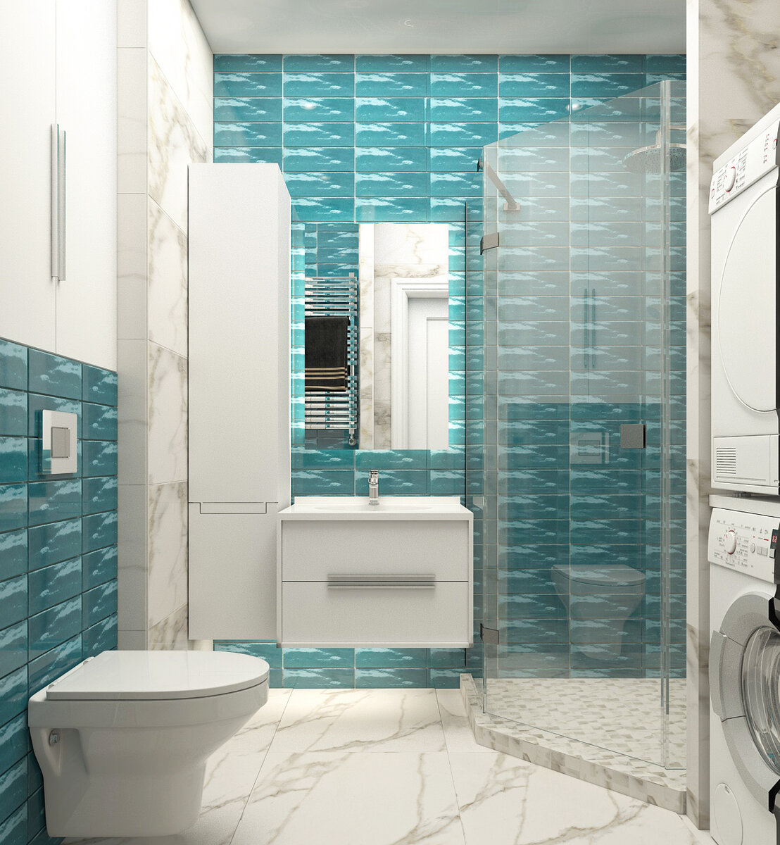 Дизайн-проект ванной от компании Домострой