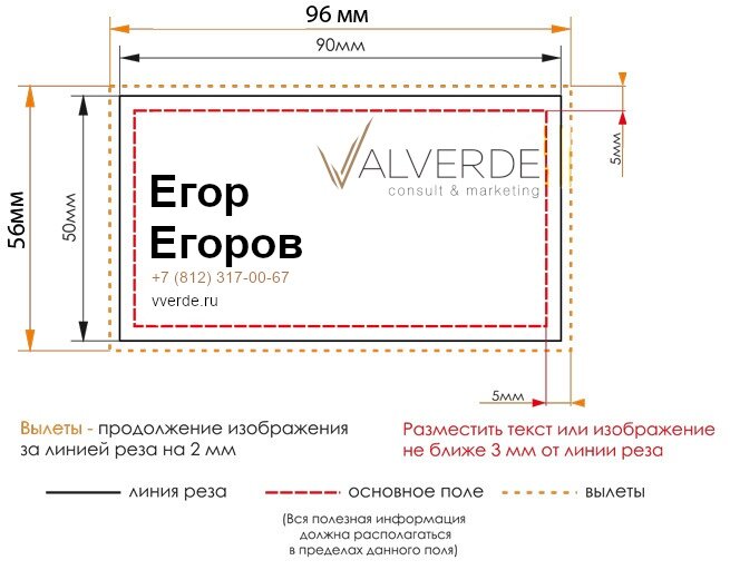 Фото размер визитки