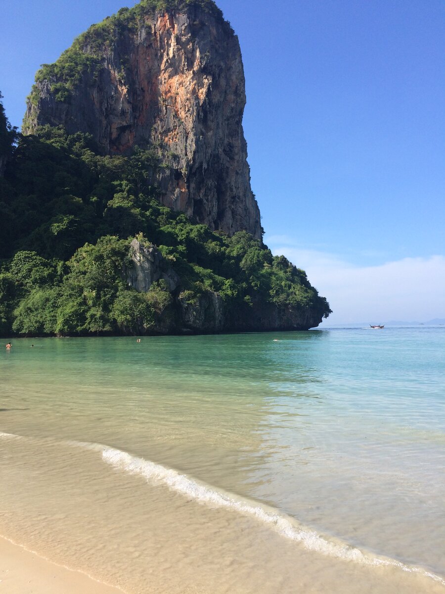 Прекрасный пляж Рейли . 8 утра, а уже мелко