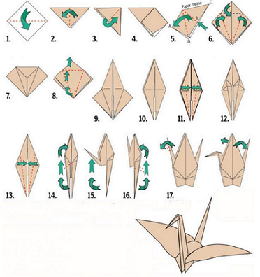 Как сделать бумажного журавлика: схема оригами, видео