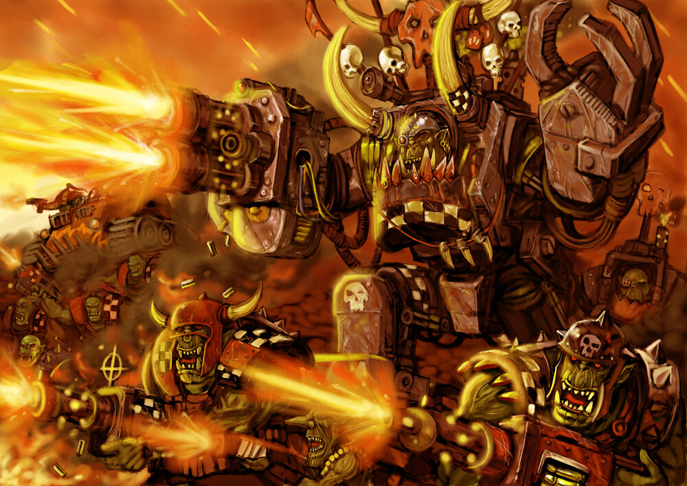 Настоящие парни.  Источник - https://warhammergames.ru/orki-warhammer