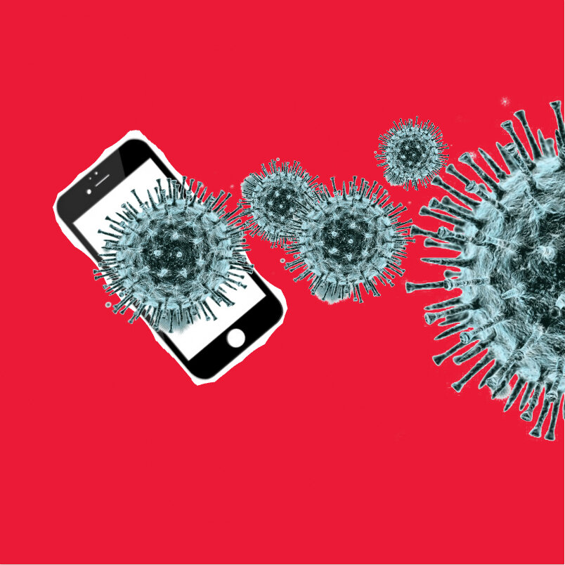 Телефон, излучающий "вирусные" теории.