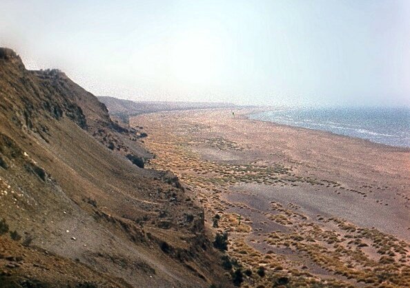 Остров Барсакельмес в 1970-е годы. Уже хорошо просматривается отступление вод Аральского моря. (Из статьи "Барсакельмес, на который уже никогда не вернуться", фото Андрея Михайлова, с сайта https://informburo.kz/)