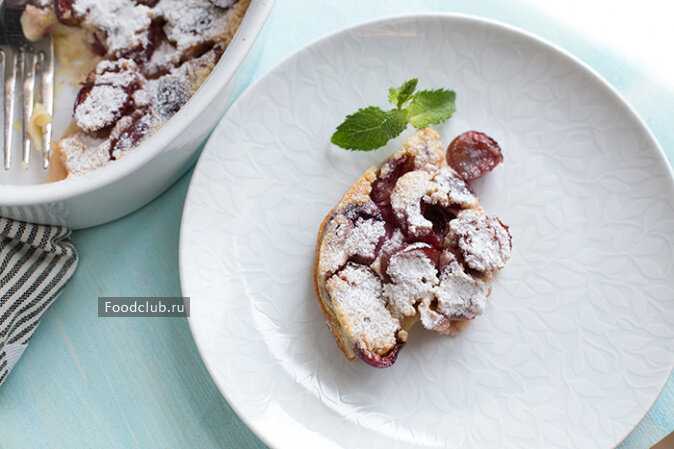 Клафути с черешней. Foodclub.ru