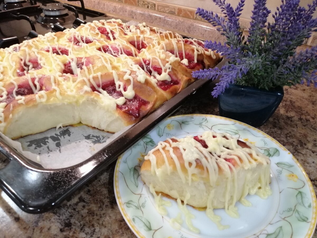 Открытый ПИРОГ с Вишней/СДОБНЫЕ БУЛОЧКИ с Вишневой НАЧИНКОЙ-ПОТРЯСАЮЩИЙ  Вкус! | Кухня ̶н̶е̶Умелой хозяйки | Дзен