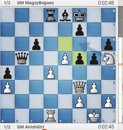 Позиция после 34..exf5