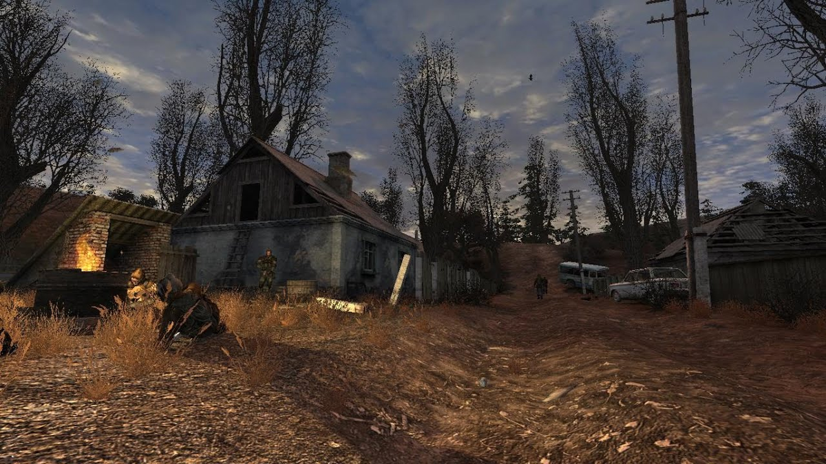 L. Сталкер деревня. Сталкер кордон 4к. K. Чистое небо кардон.