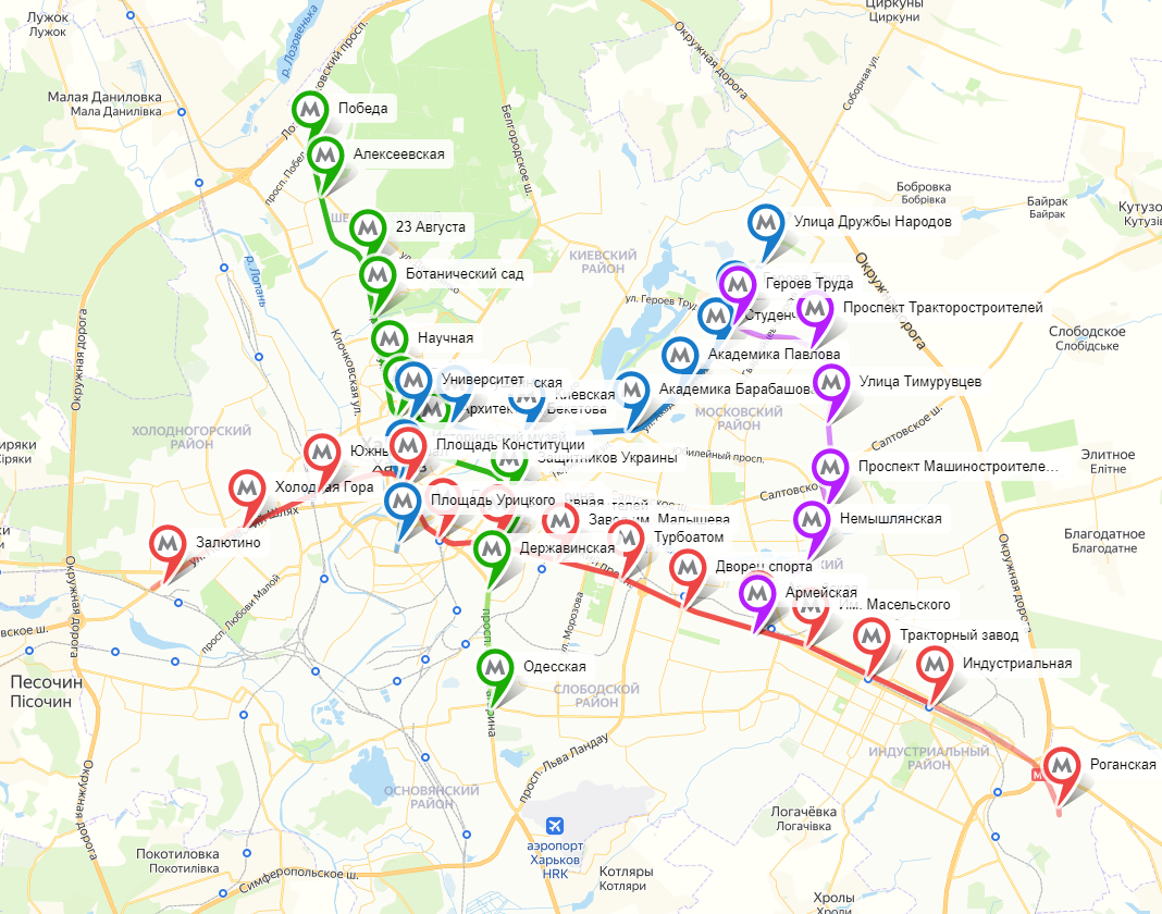 Интерактивная карта перспективного развития метро в Харькове согласно  проекту генерального плана | Владислав Панкратов | Дзен