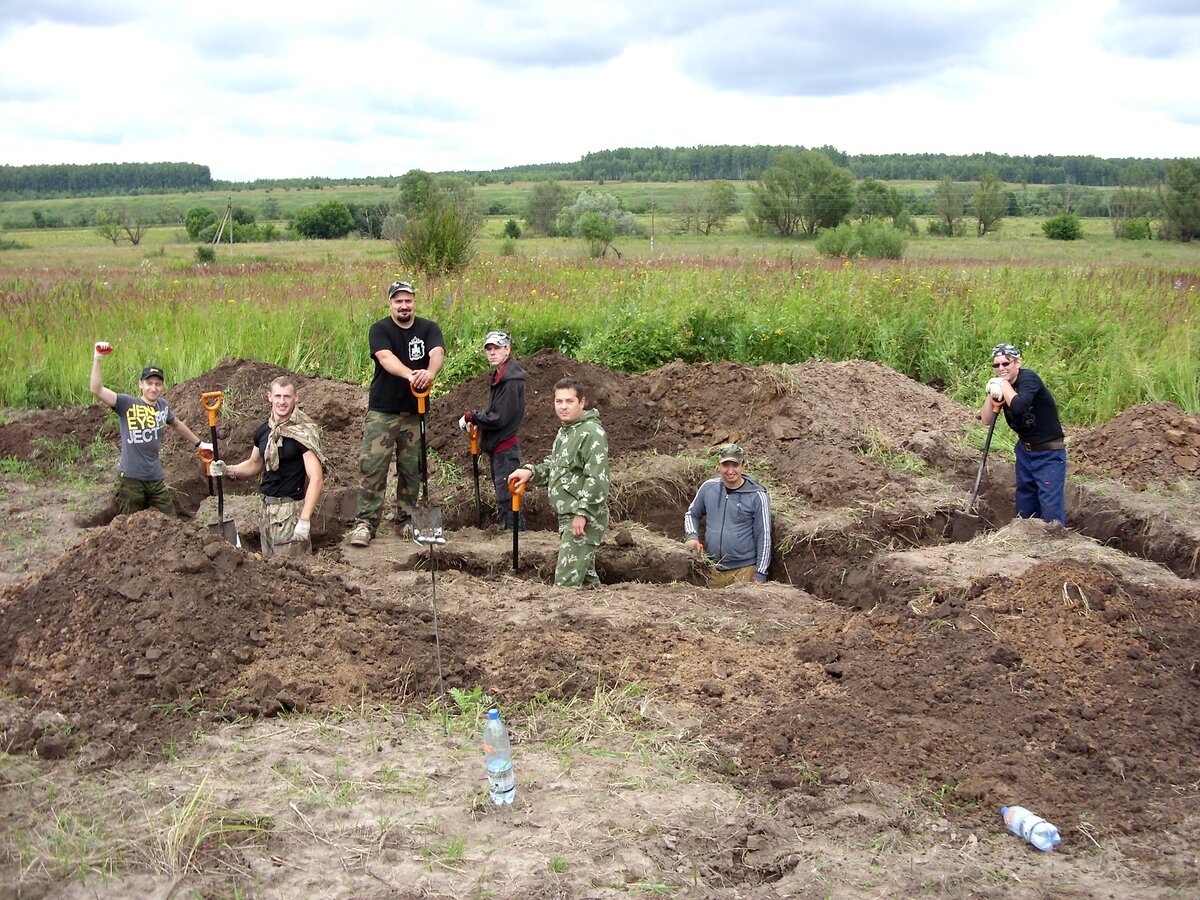 Закладка шурфов