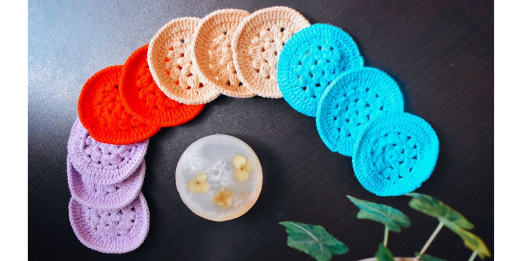 Вязаные хлопковые спонжи