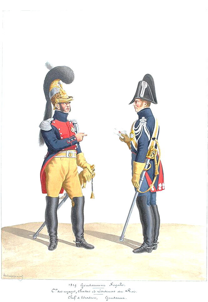 Муниципальная королевская жандармерия Парижа (Gendarmerie royale de la ville de Paris) 1816-30 гг.