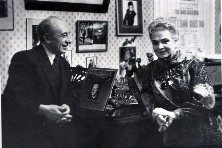 Д. Лернер в гостях у вдовы С. Лемешева Веры Кудрявцевой