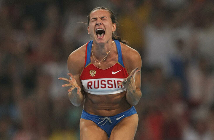 Елена Исинбаева Афины 2004