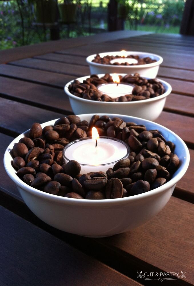 Добавим романтики в наши будни: делаем кофейную свечу