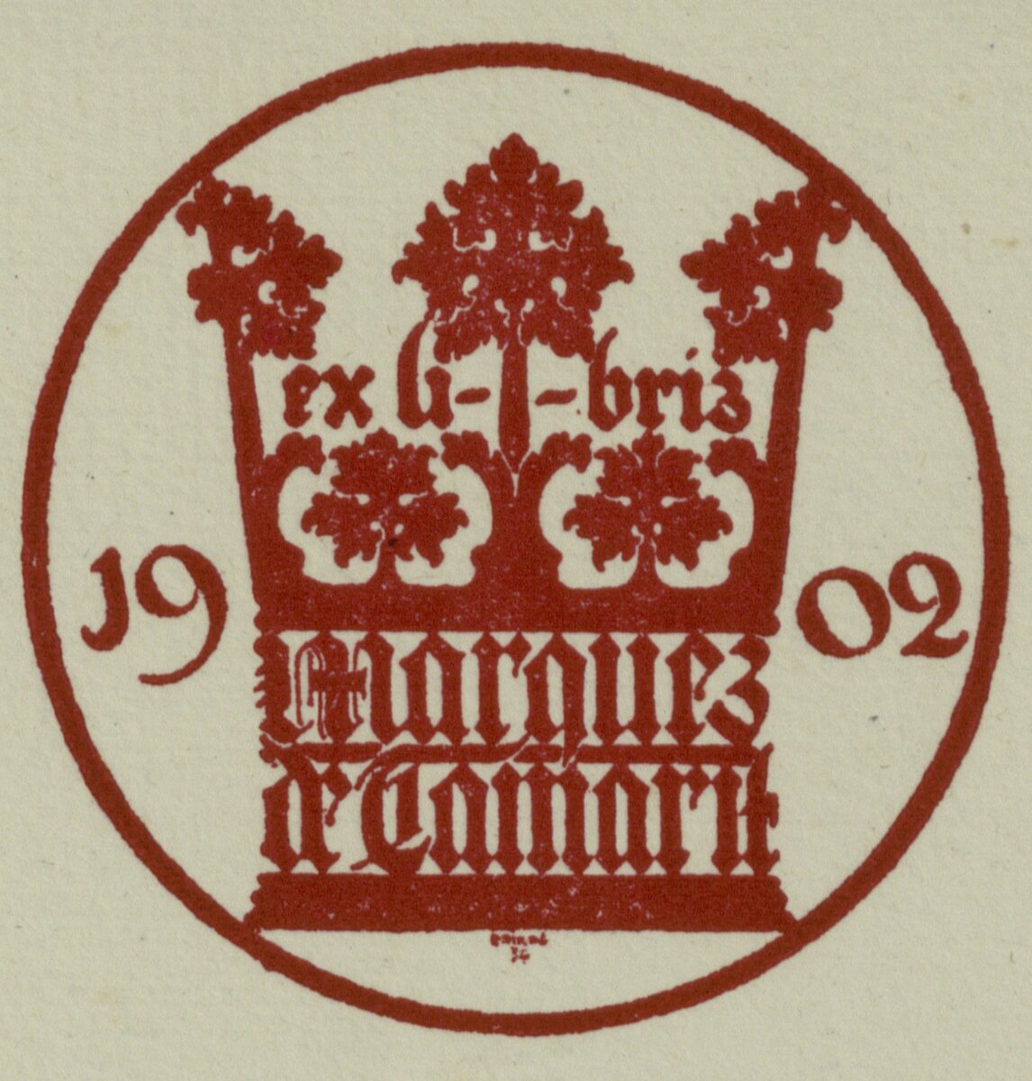 Triado, Josep - Экслибрис Marques de Tamarit, 1902. Фотогравюра на бумаге - из коллекции Национального музея Каталонии, Барселона