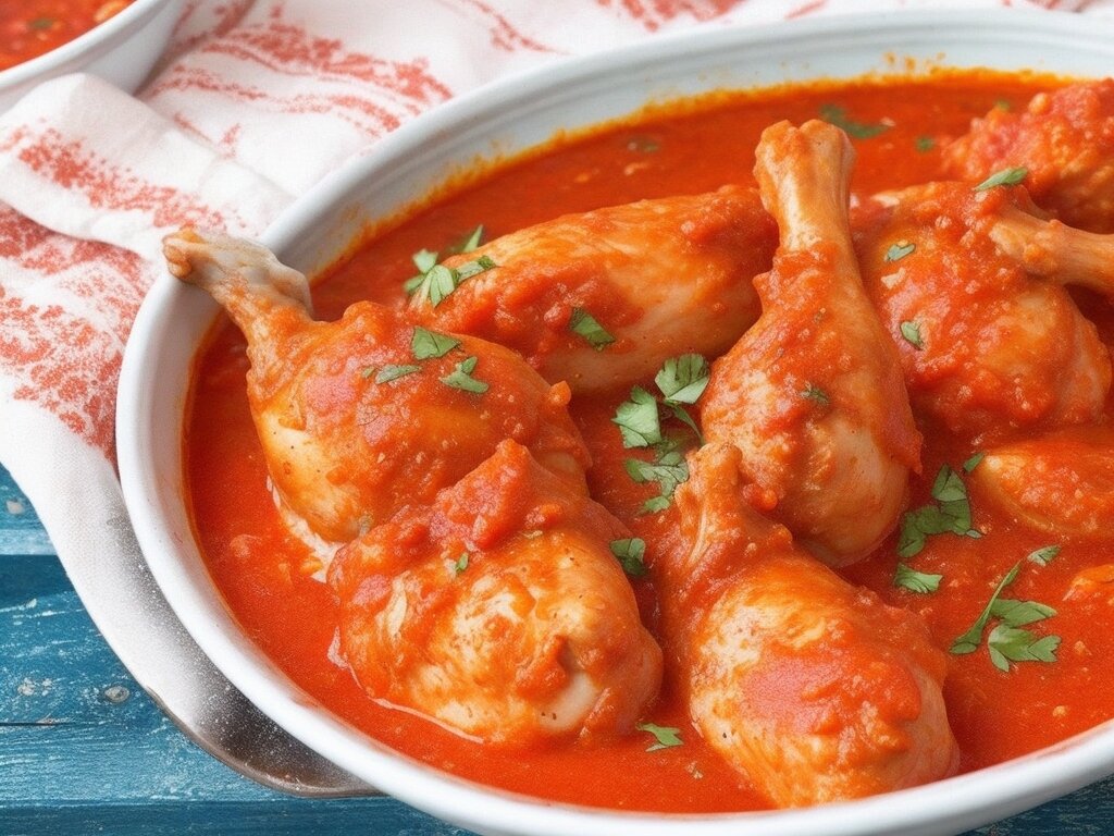 Куриные голени в томатном соусе в духовке: рецепт с фото