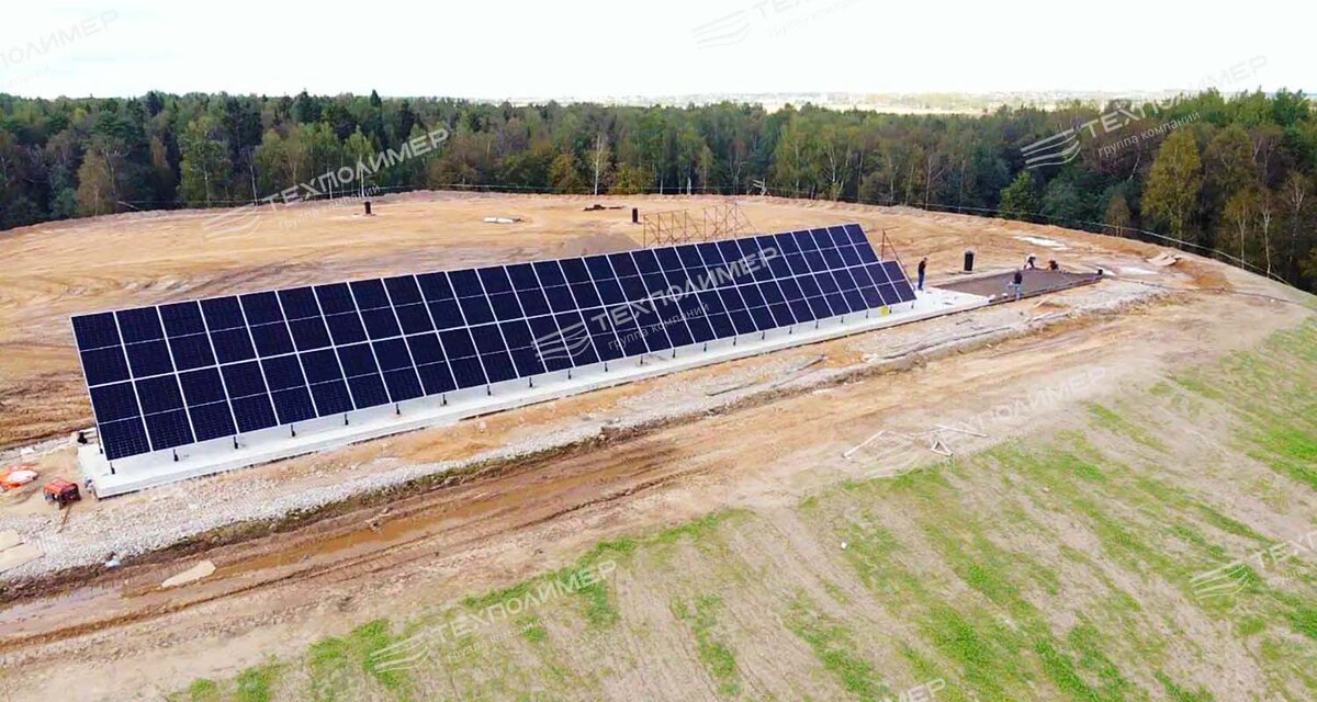 Солнечные панели на полигоне Талдомский