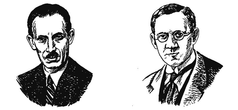 Слева - Йоханнес Николаус Брёнстед, а справа - Томас Мартин Лоури