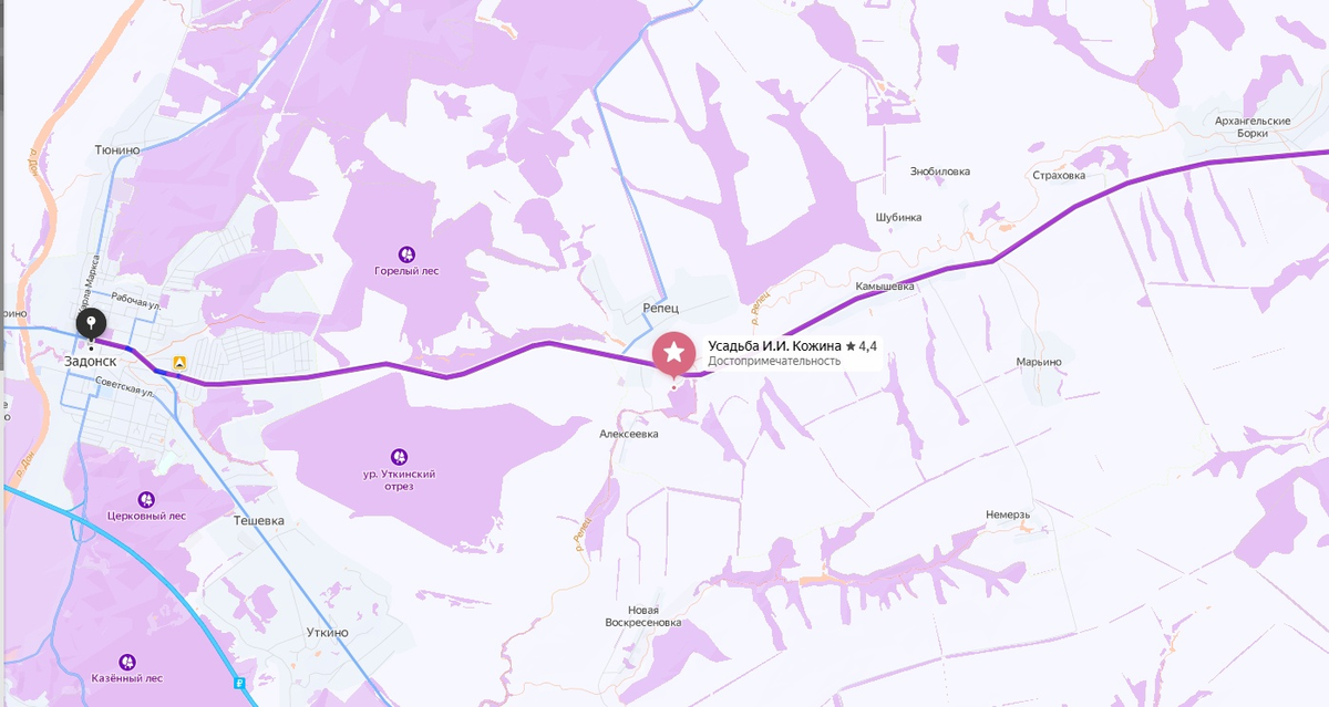 Расположение усадьбы