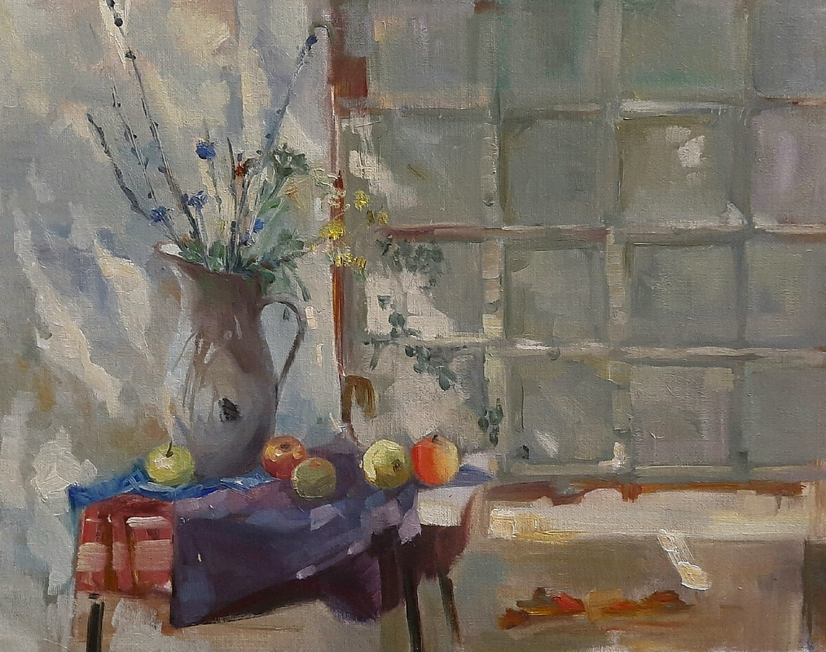 Этюд июньского пленэра х., м., 50х35 Работа находится в фонде НХУ