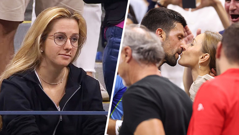    Дарья Медведева, Новак Джокович и Елена Ристич после финала. Global Look Press