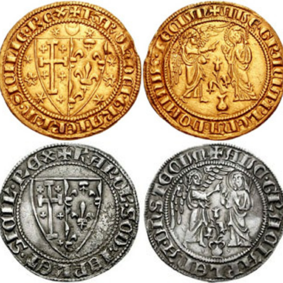 Карлино - денежная единица Южной, Северо-Западной Италии и Папской области, отчеканенная в годы правления Карла I Анжуйского (1266 - 1282) и просуществовавшая до введения итальянской лиры в 1861 году. Существовал золотой и серебряный карлино (из открытых источников)