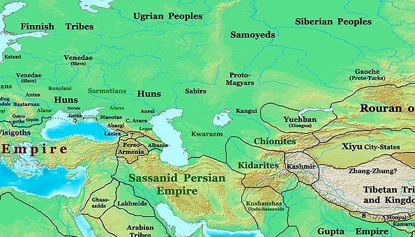 Тут аорсы - прямо под гуннами. 4 век нашей эры.