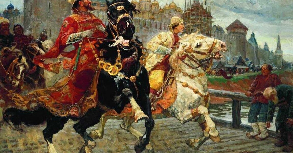 Картина Михаила Авилова «Царевич Иван Иванович на прогулке» 
