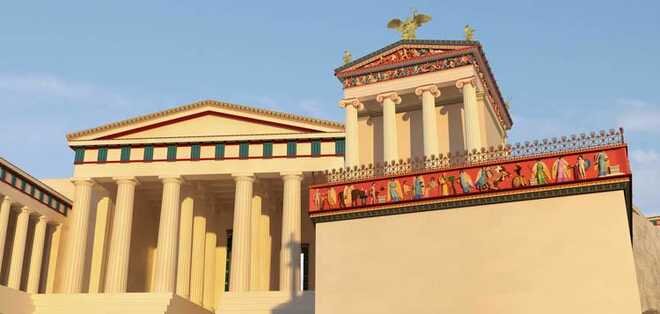 Реконструкция Акрополя. Храм Ники справа