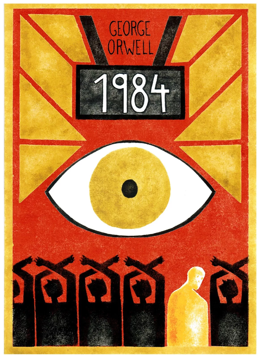 Джордж Оруэлл 1984 плакаты. Антиутопия Оруэлла 1984 иллюстрации.