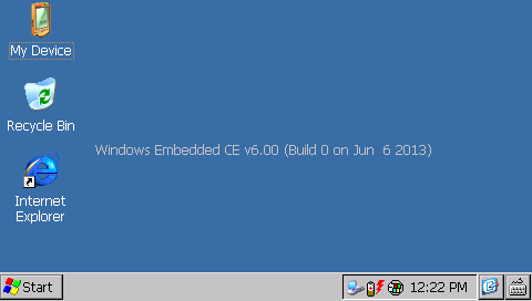После запуска устройства вы увидите рабочий стол Windows CE 6.0. Полдела сделано.