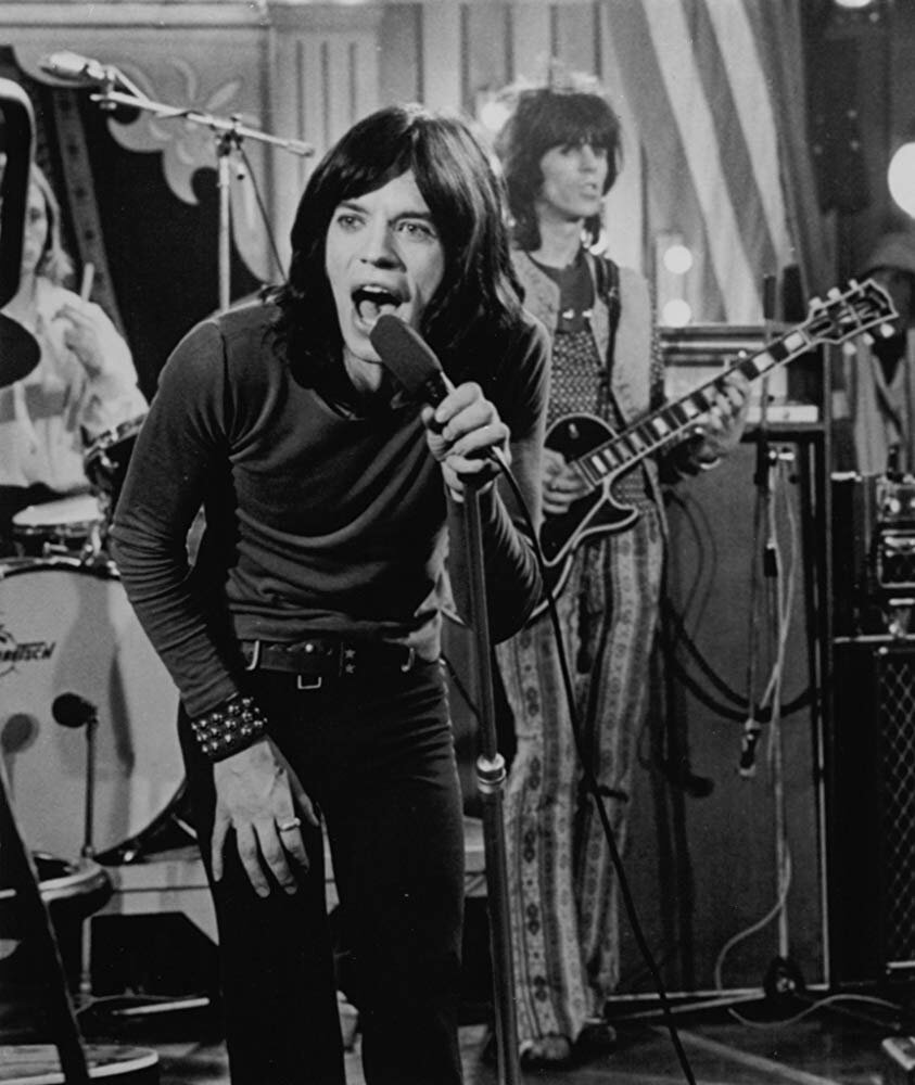 Мик Джеггер, Кейт Ричардс и The Rolling Stones, кадр из телефильма Rock'n'Roll Circus (1968)