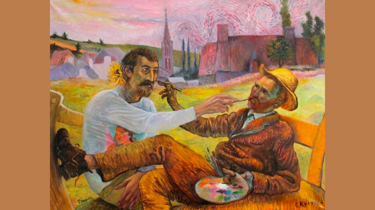 Евгений Кустов. Поль и Винсент рисуют друг друга. 2016 