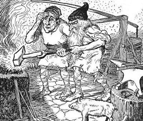 Брок и Синдри достают Мьельнир