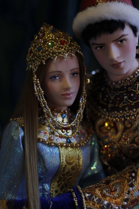 "Иван Царевич на сером волке". По мотивам картины В.М.Васнецова. Здесь и далее - фотографии из официальной группы "Авторские куклы Ларисы Исаевой" ВКонтакте.