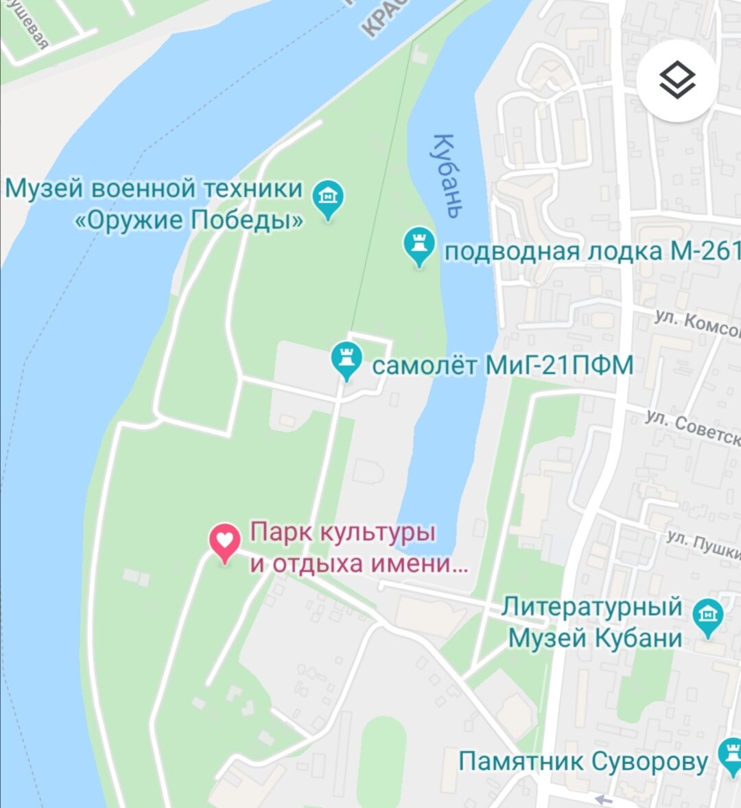 Краснодар парк галицкого на карте