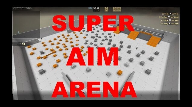 Super Aim/Reflex Arena | Fast Training Skill [SP vs Bot Map] 