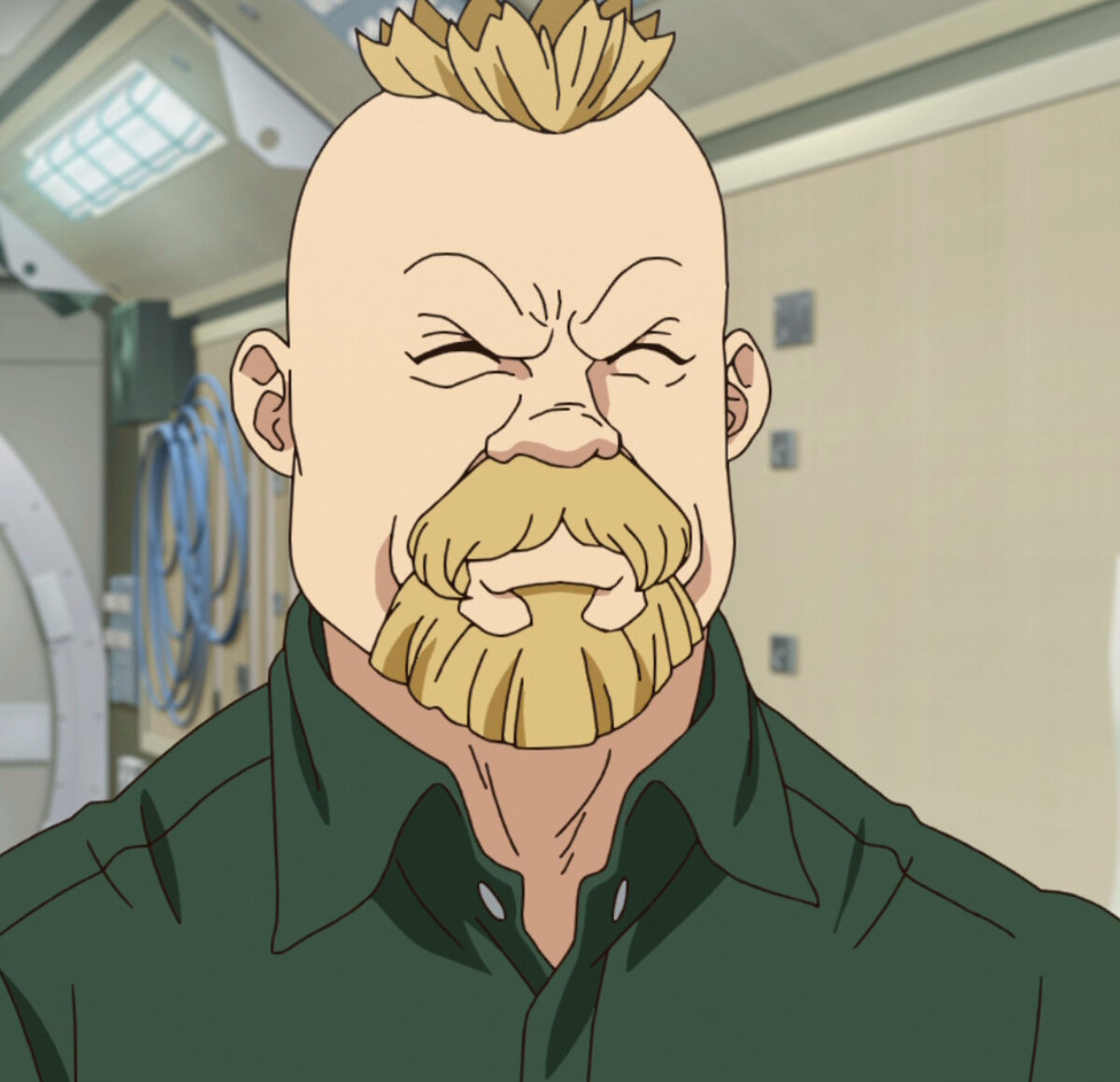 А это русский космонавт.  Трусливый и туповатый. 