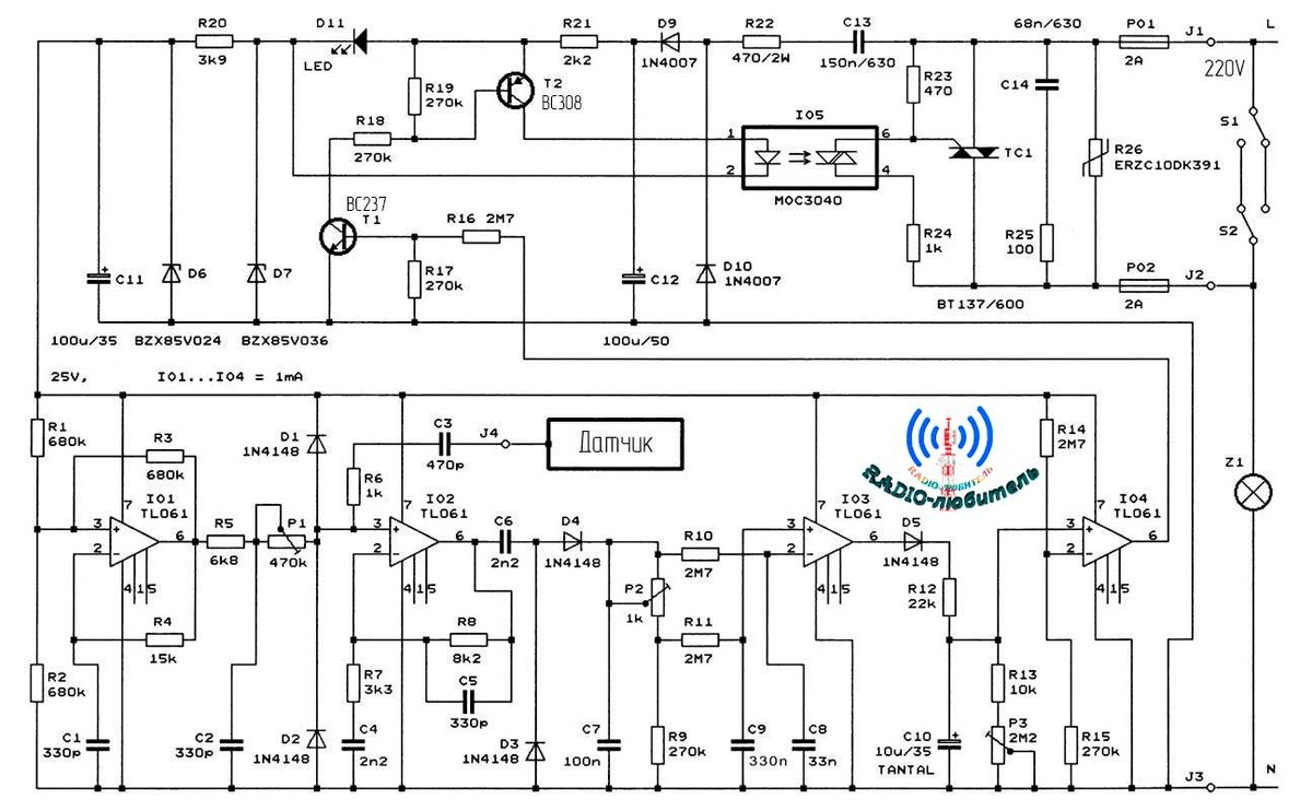 Принципиальная схема емкостного выключателя