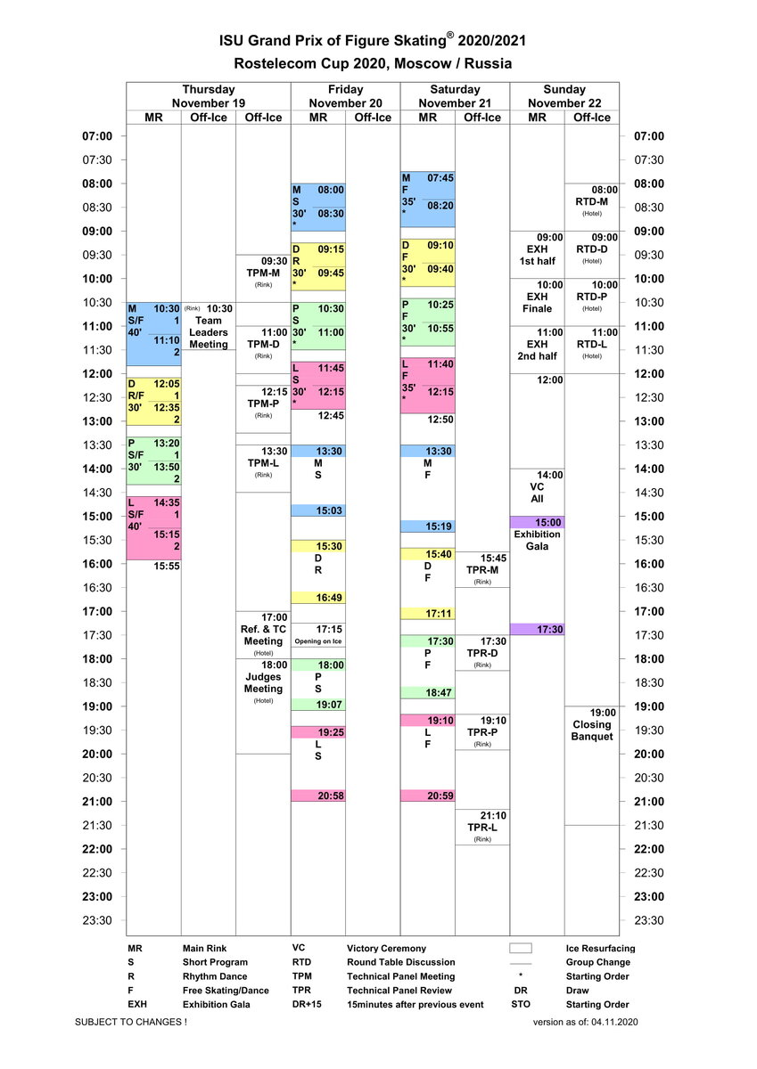 NEWS Nov 20 - Nov 22, 2020 The ISU Grand Prix of Figure Skating - Rostelecom Cup will take place in Moscow. Today the intrigue has been resolved regarding the spectators who were admitted to the stands in accordance with ISU standards. There will be such stars of figure skating as: 
SHCHERBAKOVA
KOSTORNAIA
TRUSOVA
Follow the competition results with us.