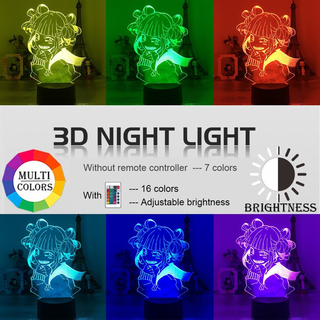 3д светильник девочка