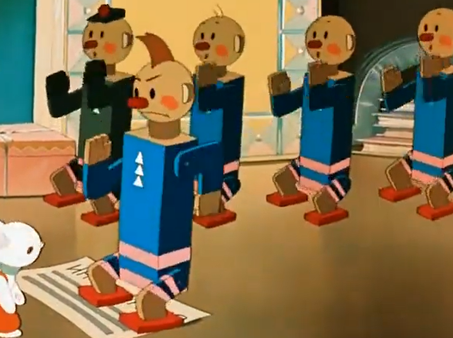 Фрагмент из мультфильма "Необыкновенный матч"